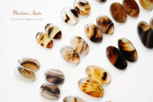 Load image into Gallery viewer, (No.1-22)モンタナアゲート ペアルース 上部片穴あき オーバル