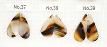 画像をギャラリービューアに読み込む, (No.23-39)モンタナアゲート ペアルース 上部片穴あき 丸 ペアシェイプ