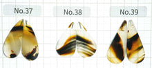 画像をギャラリービューアに読み込む, (No.23-39)モンタナアゲート ペアルース 上部片穴あき 丸 ペアシェイプ