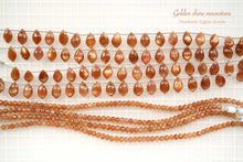 画像をギャラリービューアに読み込む, (半連/1連)高品質 ゴールデンシャイン ムーンストーン フラットシャンデリア マイクロカット