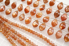 画像をギャラリービューアに読み込む, (半連/1連)高品質 ゴールデンシャイン ムーンストーン フラットシャンデリア マイクロカット