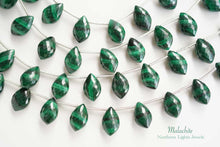 画像をギャラリービューアに読み込む, (半連/1連)宝石質 マラカイト 小さめ フラットシャンデリア マイクロカット