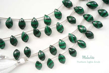 画像をギャラリービューアに読み込む, (半連/1連)宝石質 マラカイト 小さめ フラットシャンデリア マイクロカット