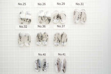 画像をギャラリービューアに読み込む, 10/10(No.25-41)デンドライト アゲート オパール ペア ルース カボション 上部穴あき