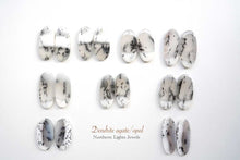 画像をギャラリービューアに読み込む, 10/10(No.25-41)デンドライト アゲート オパール ペア ルース カボション 上部穴あき