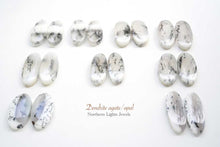 画像をギャラリービューアに読み込む, 10/10(No.25-41)デンドライト アゲート オパール ペア ルース カボション 上部穴あき
