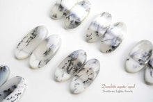 画像をギャラリービューアに読み込む, 10/10(No.25-41)デンドライト アゲート オパール ペア ルース カボション 上部穴あき