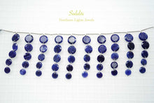 Load image into Gallery viewer, (10pc/1連)上質 ソーダライト ダブルホール スライスカット ラウンド