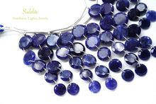 Load image into Gallery viewer, (10pc/1連)上質 ソーダライト ダブルホール スライスカット ラウンド