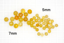 画像をギャラリービューアに読み込む, (5/7mm) マイクロカット イエローオパール 片穴 丸玉