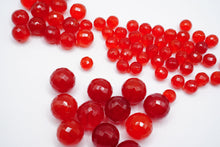 画像をギャラリービューアに読み込む, (5/7/10mm) マイクロカット カーネリアン 片穴 丸玉