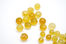 画像をギャラリービューアに読み込む, (5/7mm) マイクロカット イエローオパール 片穴 丸玉