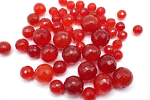 画像をギャラリービューアに読み込む, (5/7/10mm) マイクロカット カーネリアン 片穴 丸玉