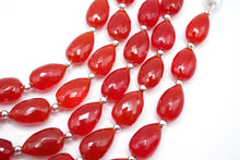 画像をギャラリービューアに読み込む, マイクロカット カーネリアン ファセット 貫通穴 ペアシェイプ