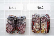 Load image into Gallery viewer, (No.1-24)ペアルース クレイジー レース ジャスパー 上部前後穴 レクタングル オーバル