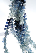Load image into Gallery viewer, (S/M) Burmese blue sapphire small teardrop cut beads