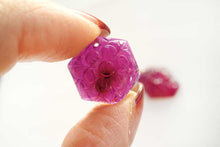 画像をギャラリービューアに読み込む, (#23-30) ピンクオパール ルビー ローズクォーツ プレナイト 穴あき カービング ルース