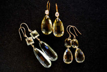 画像をギャラリービューアに読み込む, (#33-35) 宝石質 グリーンアメシスト レモンクォーツ K14gf ヴェルメイユ ピアス