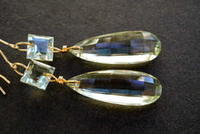 画像をギャラリービューアに読み込む, (#33-35) 宝石質 グリーンアメシスト レモンクォーツ K14gf ヴェルメイユ ピアス