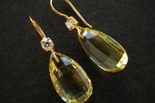 画像をギャラリービューアに読み込む, (#33-35) 宝石質 グリーンアメシスト レモンクォーツ K14gf ヴェルメイユ ピアス