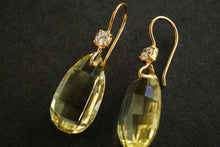 画像をギャラリービューアに読み込む, (#33-35) 宝石質 グリーンアメシスト レモンクォーツ K14gf ヴェルメイユ ピアス