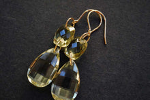 画像をギャラリービューアに読み込む, (#33-35) 宝石質 グリーンアメシスト レモンクォーツ K14gf ヴェルメイユ ピアス