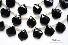 Load image into Gallery viewer, (10pc)上質 ブラックオニキス リーフシェイプ