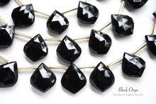 Load image into Gallery viewer, (10pc)上質 ブラックオニキス リーフシェイプ