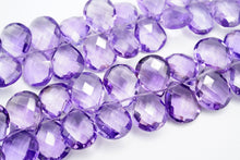 画像をギャラリービューアに読み込む, (半連/1連)宝石質 アメシスト ファセット ペアシェイプ チェッカーカット