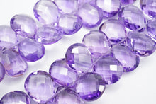 画像をギャラリービューアに読み込む, (半連/1連)宝石質 アメシスト ファセット ペアシェイプ チェッカーカット