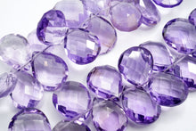 画像をギャラリービューアに読み込む, (半連/1連)宝石質 アメシスト ファセット ペアシェイプ チェッカーカット
