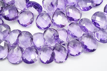 画像をギャラリービューアに読み込む, (半連/1連)宝石質 アメシスト ファセット ペアシェイプ チェッカーカット