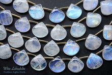 Load image into Gallery viewer, 宝石質 ホワイトラブラドライト レインボームーンストーン スムースマロンシェイプ