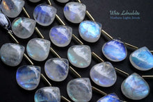 Load image into Gallery viewer, 宝石質 ホワイトラブラドライト レインボームーンストーン スムースマロンシェイプ