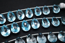 Load image into Gallery viewer, (4/6/10) High Quality Rock Crystal Rosetta Concave Cut Beads Pear Shape