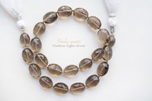 Load image into Gallery viewer, (半連/1連)宝石質 スモーキークォーツ ファセットオーバル マイクロカット