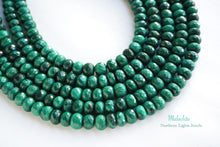 Load image into Gallery viewer, (1連)宝石質 マラカイト ファセットロンデル ボタン マイクロカット
