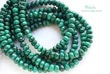 Load image into Gallery viewer, (1連)宝石質 マラカイト ファセットロンデル ボタン マイクロカット