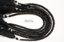 画像をギャラリービューアに読み込む, (1連)宝石質 ブラックオニキス ボタンカット / ロンデル マイクロカット