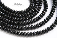 画像をギャラリービューアに読み込む, (1連)宝石質 ブラックオニキス ボタンカット / ロンデル マイクロカット