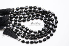 Load image into Gallery viewer, (半連/1連)宝石質 ブラックオニキス ファセットオーバル マイクロカット