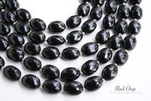 Load image into Gallery viewer, (半連/1連)宝石質 ブラックオニキス ファセットオーバル マイクロカット