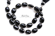 Load image into Gallery viewer, (半連/1連)宝石質 ブラックオニキス ファセットオーバル マイクロカット