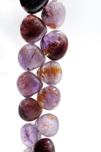 Load image into Gallery viewer, (1 row 18cm) Super Seven/Elestial Quartz Double Hole Fancy Cut