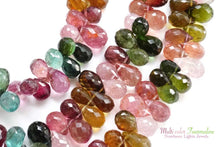画像をギャラリービューアに読み込む, (No.1-3)宝石質 マルチカラー トルマリン ルベライト ファセット ドロップ