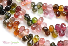 画像をギャラリービューアに読み込む, (No.1-3)宝石質 マルチカラー トルマリン ルベライト ファセット ドロップ