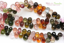 画像をギャラリービューアに読み込む, (No.1-3)宝石質 マルチカラー トルマリン ルベライト ファセット ドロップ