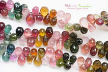 画像をギャラリービューアに読み込む, (No.1-3)宝石質 マルチカラー トルマリン ルベライト ファセット ドロップ