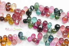 画像をギャラリービューアに読み込む, (No.1-3)宝石質 マルチカラー トルマリン ルベライト ファセット ドロップ