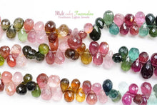 画像をギャラリービューアに読み込む, (No.1-3)宝石質 マルチカラー トルマリン ルベライト ファセット ドロップ
